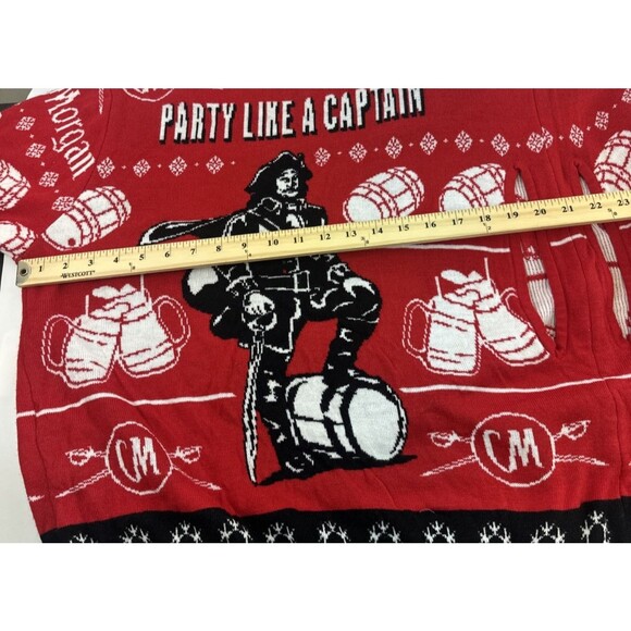 Captain Morgan 4 Person Christmas Sweater Novelty Pullover Knit Adult One Size - Picture 14 of 16